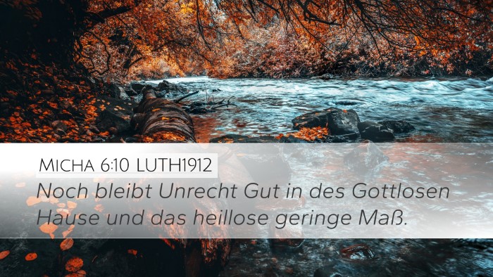 Micha 6:10 LUTH1912 Bible Verse Image