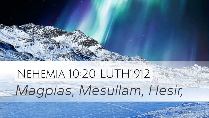 Nehemia 10:20 LUTH1912 Desktop Wallpaper - Magpias, Mesullam, - Desktop Bible Verse Wallpaper