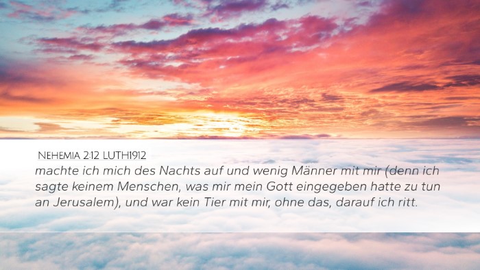 Nehemia 2:12 LUTH1912 Desktop Wallpaper - machte ich mich des Nachts auf und wenig Männer - Desktop Bible Verse Wallpaper