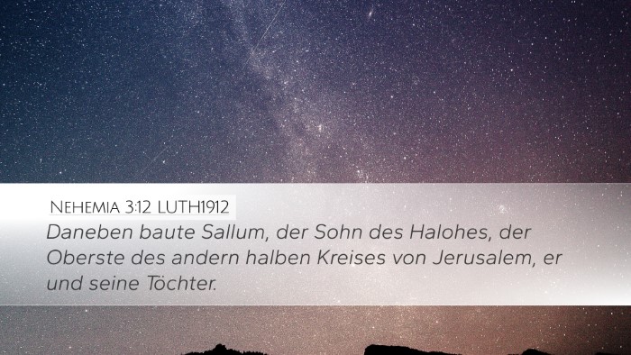 Nehemia 3:12 LUTH1912 Bible Verse Image