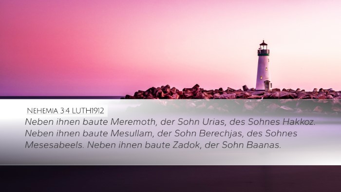 Nehemia 3:4 LUTH1912 Bible Verse Image
