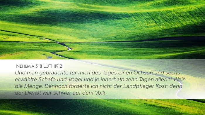 Nehemia 5:18 LUTH1912 Desktop Wallpaper - Und man gebrauchte für mich des Tages einen - Desktop Bible Verse Wallpaper