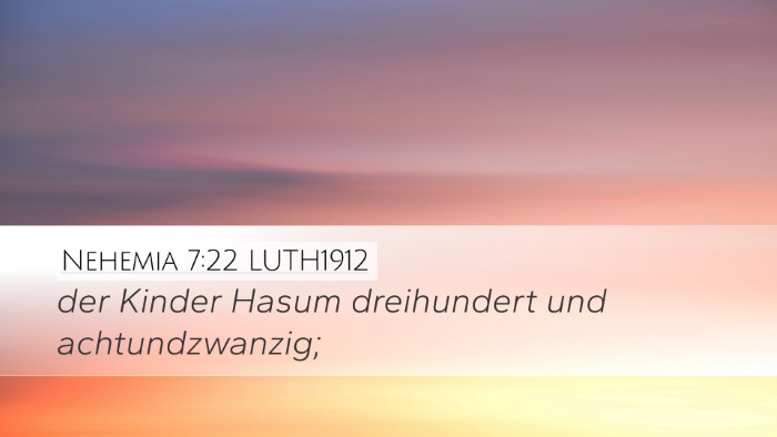 Nehemia 7:22 LUTH1912 Bible Verse Image