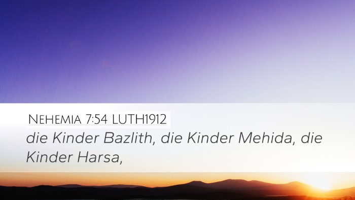 Nehemia 7:54 LUTH1912 Bible Verse Image