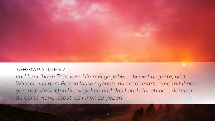 Nehemia 9:15 LUTH1912 Bible Verse Image