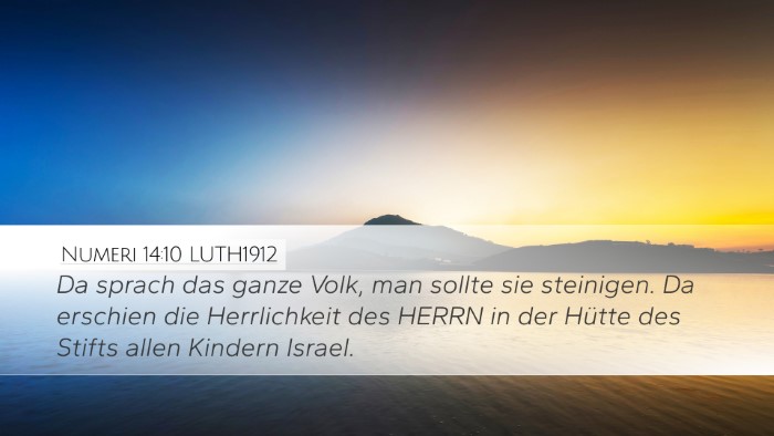 Numeri 14:10 LUTH1912 Bible Verse Image