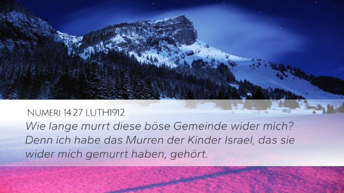 Numeri 14:27 LUTH1912 Bible Verse Image