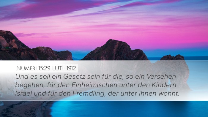 Numeri 15:29 LUTH1912 Bible Verse Image