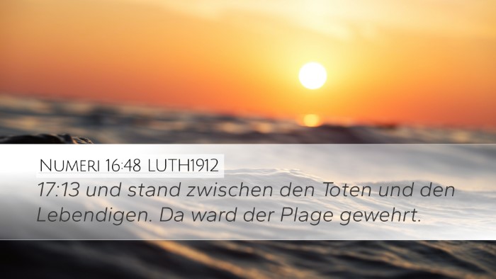 Numeri 16:48 LUTH1912 Bible Verse Image