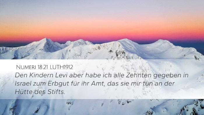 Numeri 18:21 LUTH1912 Bible Verse Image