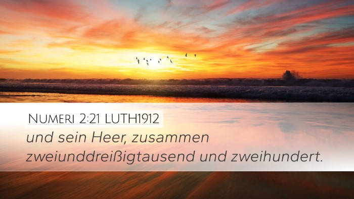Numeri 2:21 LUTH1912 Bible Verse Image