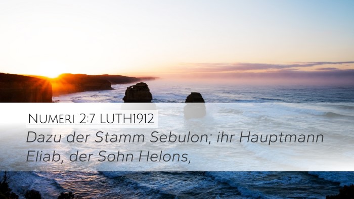 Numeri 2:7 LUTH1912 Bible Verse Image