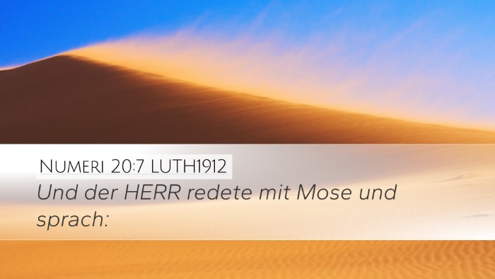 Numeri 20:7 LUTH1912 Bible Verse Image