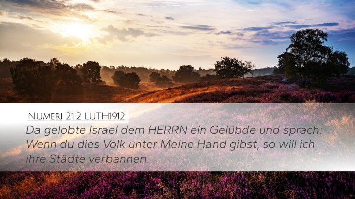 Numeri 21:2 LUTH1912 Bible Verse Image
