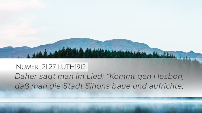Numeri 21:27 LUTH1912 Bible Verse Image