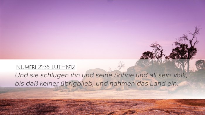 Numeri 21:35 LUTH1912 Bible Verse Image