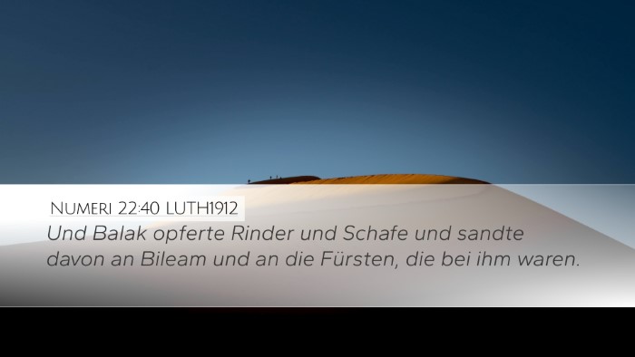Numeri 22:40 LUTH1912 Desktop Wallpaper - Und Balak opferte Rinder und Schafe und sandte - Desktop Bible Verse Wallpaper