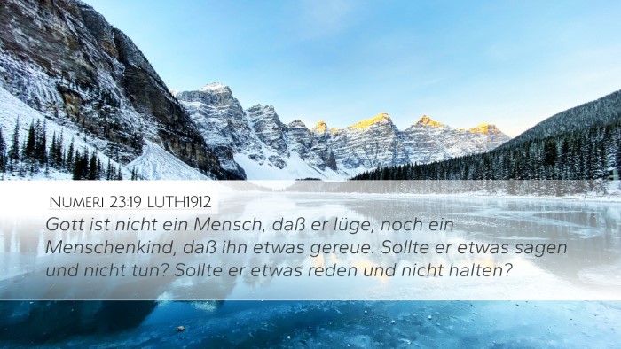 Numeri 23:19 LUTH1912 Bible Verse Image