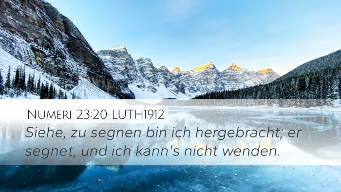 Numeri 23:20 LUTH1912 Bible Verse Image
