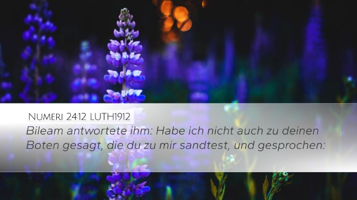 Numeri 24:12 LUTH1912 Bible Verse Image