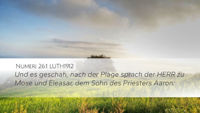 Numeri 26:1 LUTH1912 Bible Verse Image
