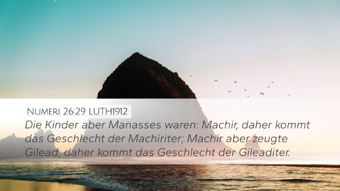 Numeri 26:29 LUTH1912 Bible Verse Image