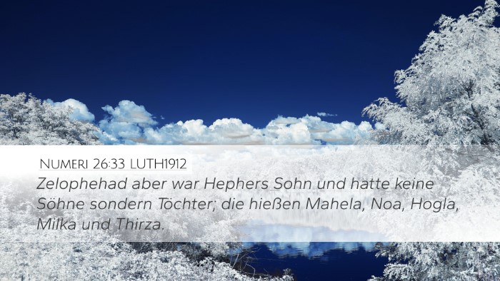 Numeri 26:33 LUTH1912 Bible Verse Image
