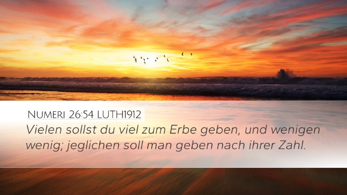 Numeri 26:54 LUTH1912 Bible Verse Image