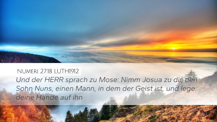Numeri 27:18 LUTH1912 Bible Verse Image