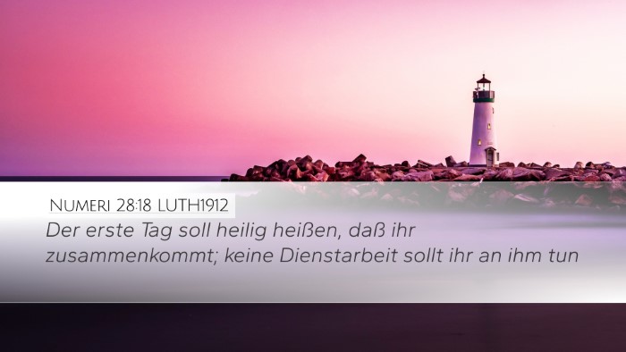 Numeri 28:18 LUTH1912 Bible Verse Image