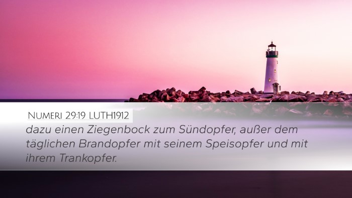 Numeri 29:19 LUTH1912 Desktop Wallpaper - dazu einen Ziegenbock zum Sündopfer, außer dem - Desktop Bible Verse Wallpaper