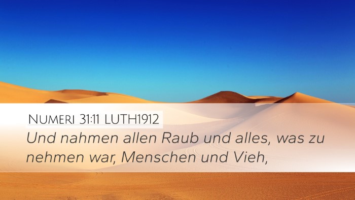 Numeri 31:11 LUTH1912 Bible Verse Image