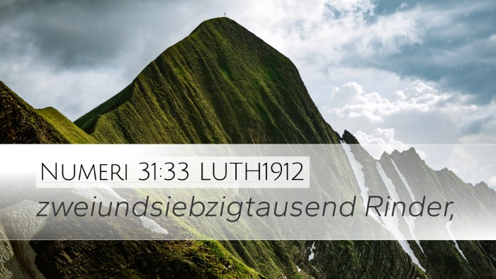 Numeri 31:33 LUTH1912 Desktop Wallpaper - zweiundsiebzigtausend - Desktop Bible Verse Wallpaper