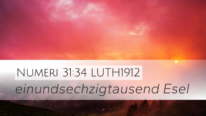 Numeri 31:34 LUTH1912 Desktop Wallpaper - einundsechzigtausend - Desktop Bible Verse Wallpaper