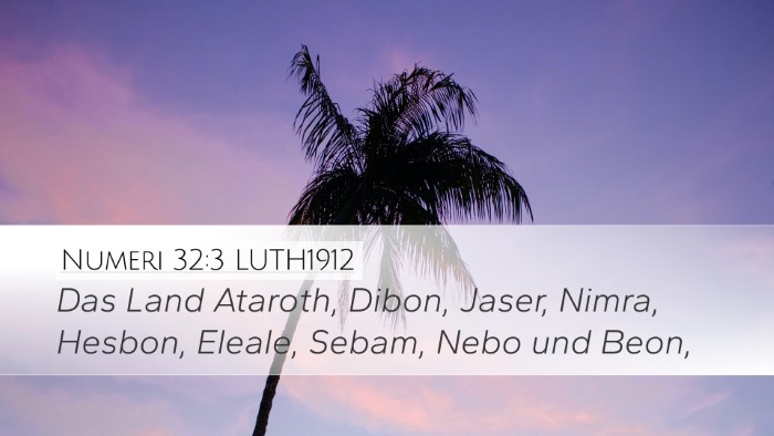 Numeri 32:3 LUTH1912 Bible Verse Image