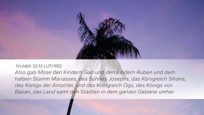Numeri 32:33 LUTH1912 Bible Verse Image