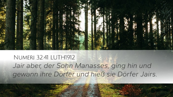 Numeri 32:41 LUTH1912 Bible Verse Image
