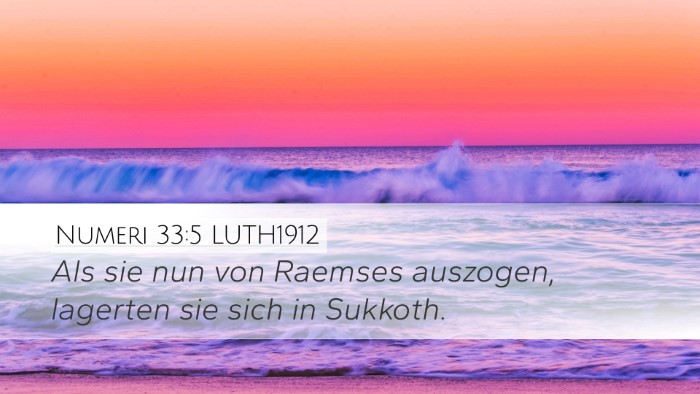 Numeri 33:5 LUTH1912 Bible Verse Image