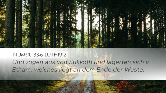 Numeri 33:6 LUTH1912 Bible Verse Image