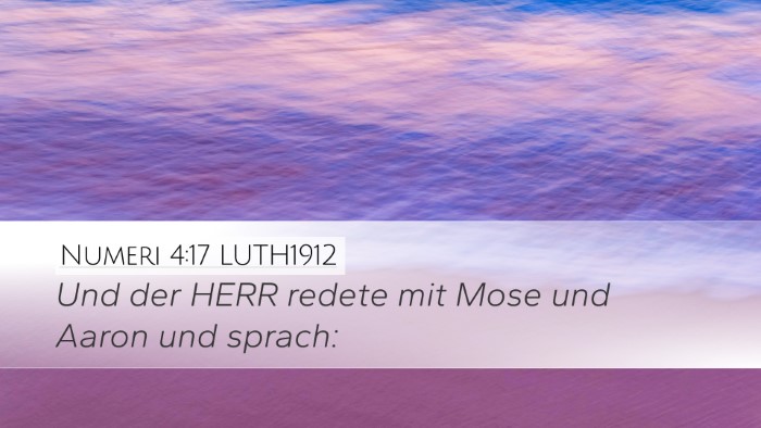 Numeri 4:17 LUTH1912 Desktop Wallpaper - Und der HERR redete mit Mose und Aaron und - Desktop Bible Verse Wallpaper