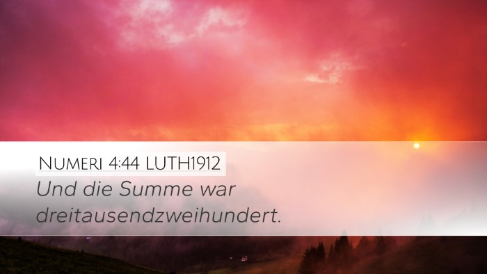 Numeri 4:44 LUTH1912 Bible Verse Image
