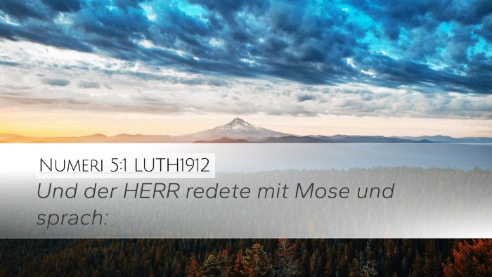 Numeri 5:1 LUTH1912 Desktop Wallpaper - Und der HERR redete mit Mose und - Desktop Bible Verse Wallpaper