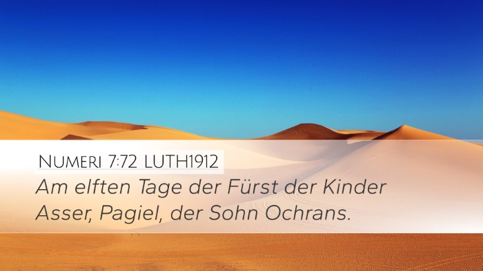 Numeri 7:72 LUTH1912 Bible Verse Image