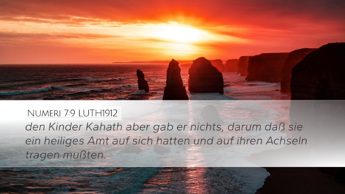 Numeri 7:9 LUTH1912 Bible Verse Image