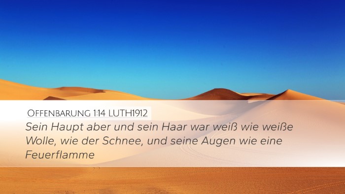 Offenbarung 1:14 LUTH1912 Bible Verse Image