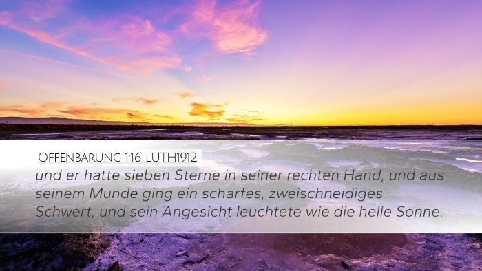 Offenbarung 1:16 LUTH1912 Bible Verse Image