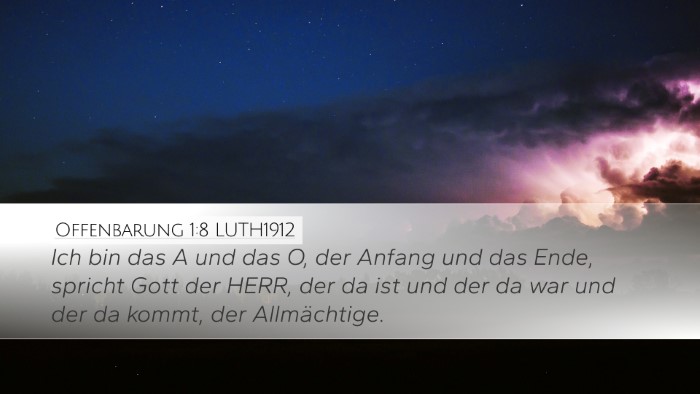 Offenbarung 1:8 LUTH1912 Bible Verse Image