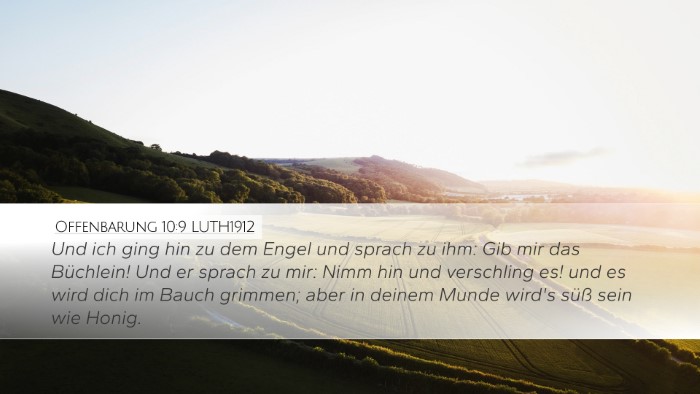 Offenbarung 10:9 LUTH1912 Bible Verse Image