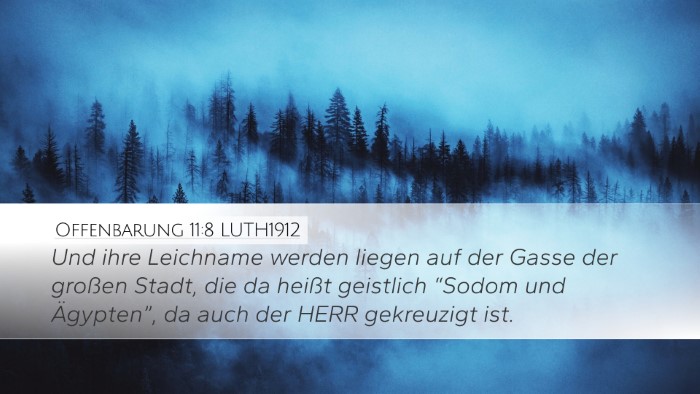 Offenbarung 11:8 LUTH1912 Bible Verse Image
