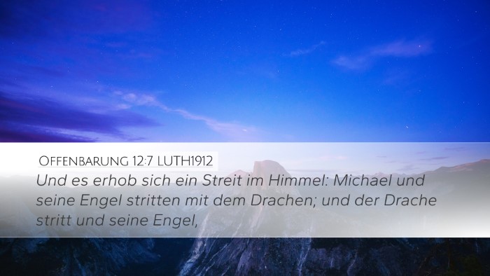 Offenbarung 12:7 LUTH1912 Bible Verse Image